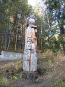 Statue of a woman who looked after many animals