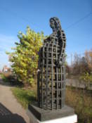 Statue outside the medical faculty of the university