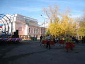 Dancers perform for a city holiday