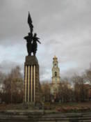 Statue by the Accession church