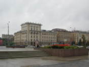 On the square by the lake