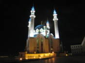 Kul Sharif Mosque by night