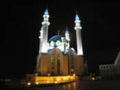 Kul Sharif Mosque by night