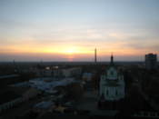 Sunset view from my hotel window