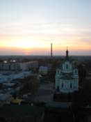 Sunset view from my hotel window