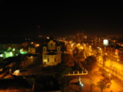 Night view from my hotel window