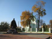 Statue by St Simon Orthodox Cathedral
