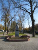 One of the many streets divided by a park