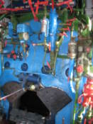Inside a steam locomotive
