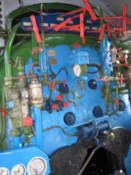 Inside a steam locomotive