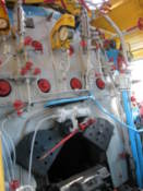 Inside a steam locomotive