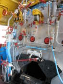 Inside a steam locomotive