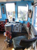 Cab of a diesel locomotive