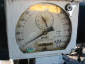 Cab of a diesel locomotive