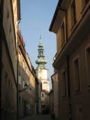 Looking towards the clock tower