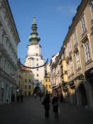 Looking towards the clock tower
