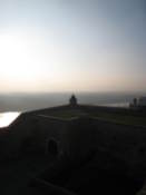 Part of the castle, with river in the background