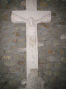 Cross from ruined chapel at Devin Castle