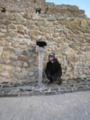 Frozen water outlet at Devin Castle