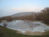 Iec-skating on a frozen bit of the Morava river