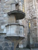 Curious "outside pulpit" on the cathedral wall