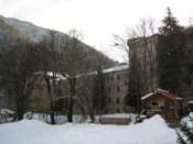 The outer walls of the monastery