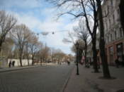 Looking down Derybasivska Street