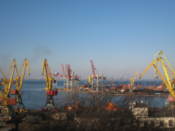The port, seen from Shevchenko Park