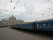On the train station platform