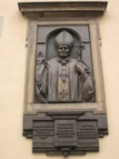 Plaque on the wall of the Roman Catholic Cathedral