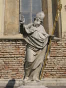 Statue outside St. Nicolas Church