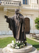 Statue outside St John The Baptist Cathedral