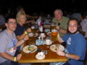 Big beers all around at Oktoberfest in the German area